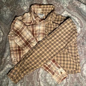 SOLD cropped plaid flannel